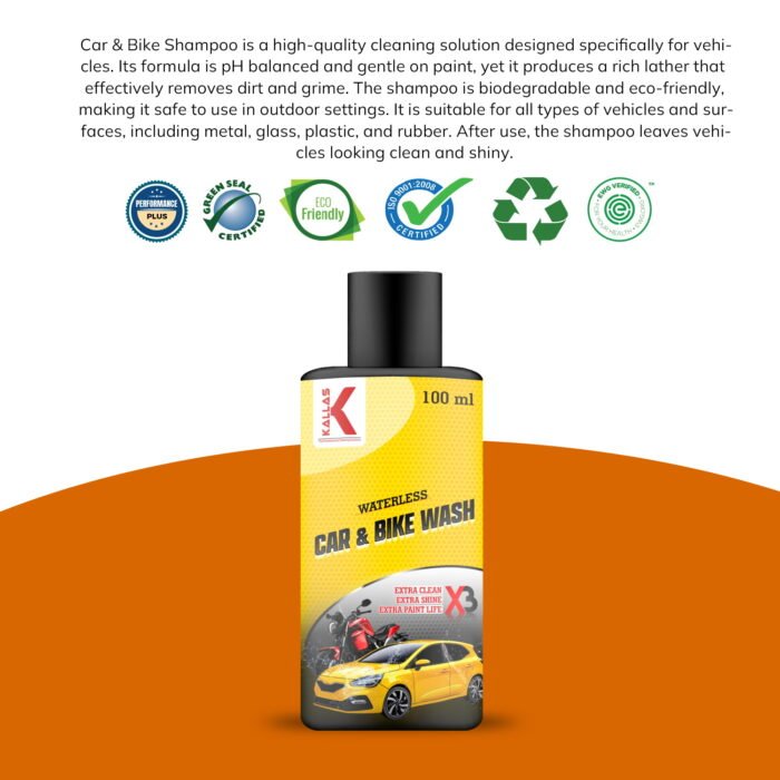 Kallas Waterless Wash for Car and Bike - Image 3
