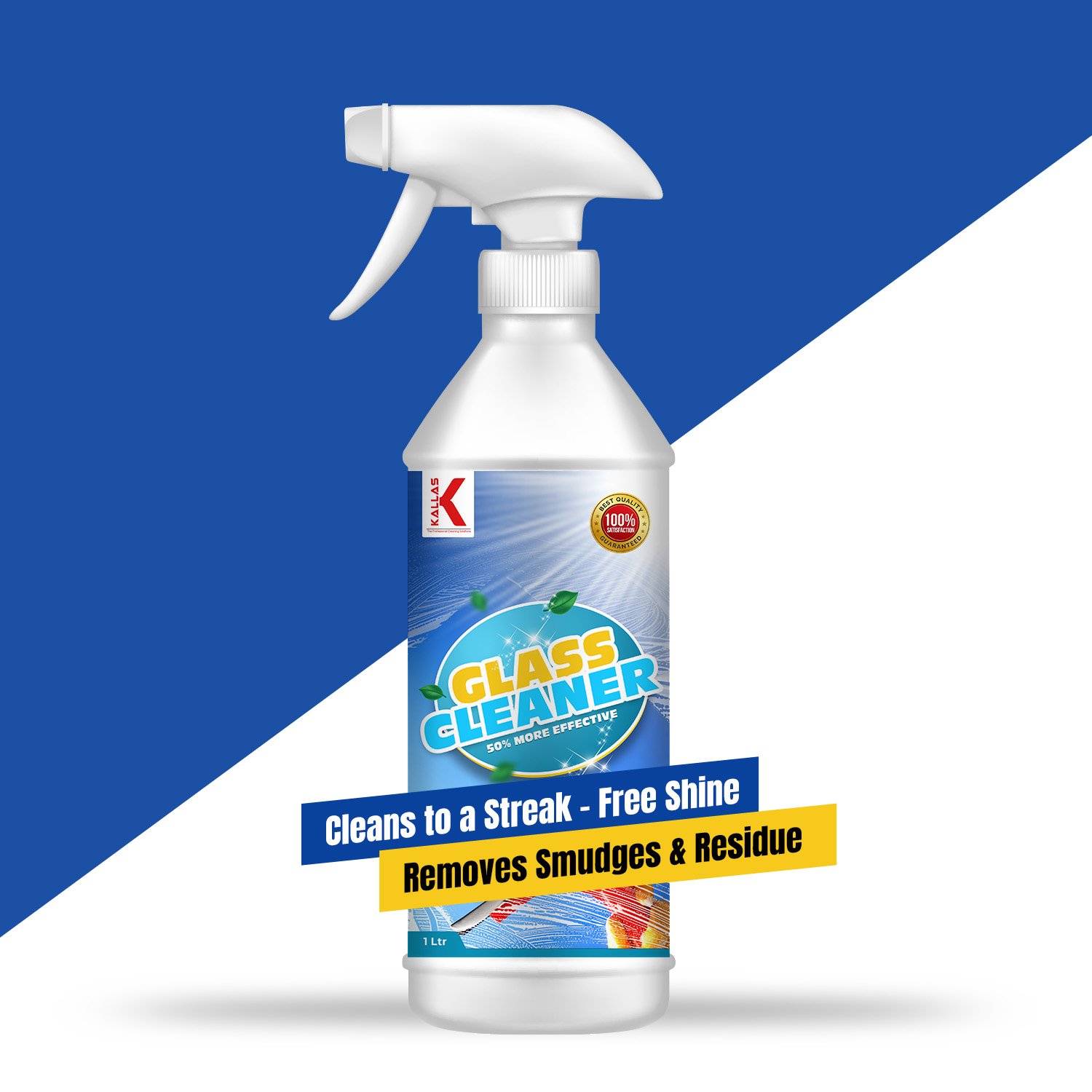 Glass-Cleaner-1Ltr Kallas Glass Cleaner - Image 1
